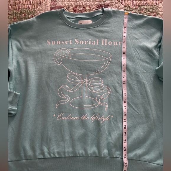 Teal Graphic Sweatshirt - Picture 2 of 6